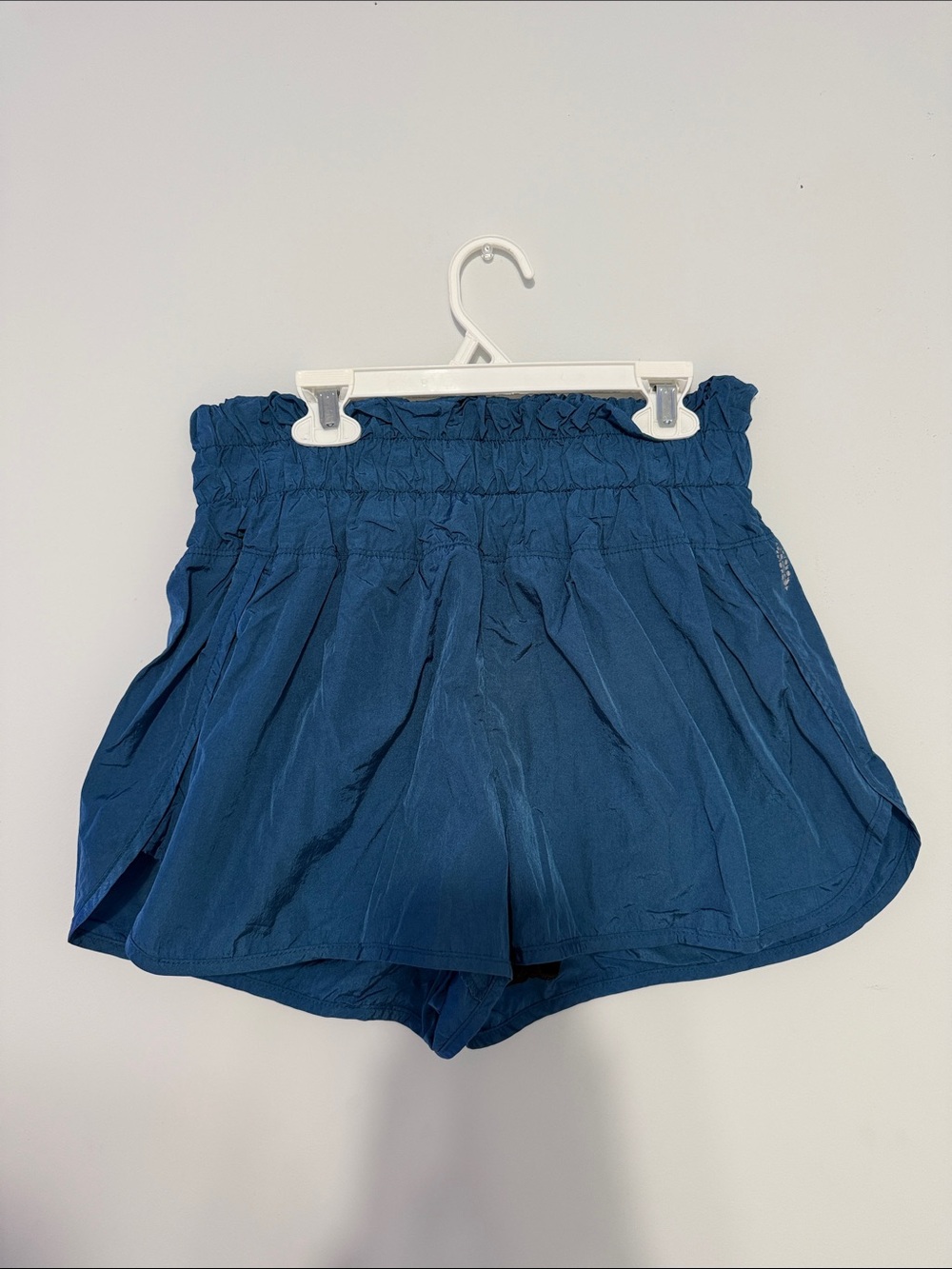 High-Waist Blue Women's Free People Movement Shorts